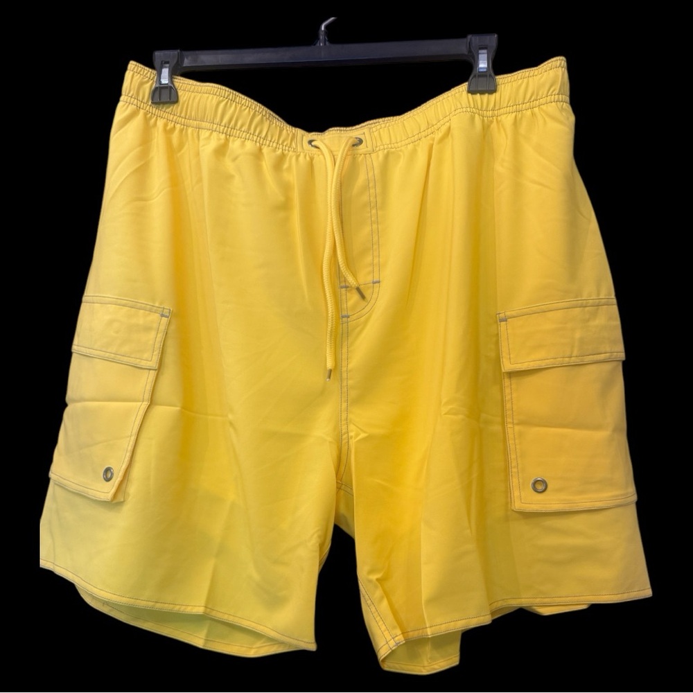 Swim trunks NWT 2 pair Men’s Blue &
Yellow w/cargo pockets. Fully lined.
Sz 3X - Picture 5 of 10